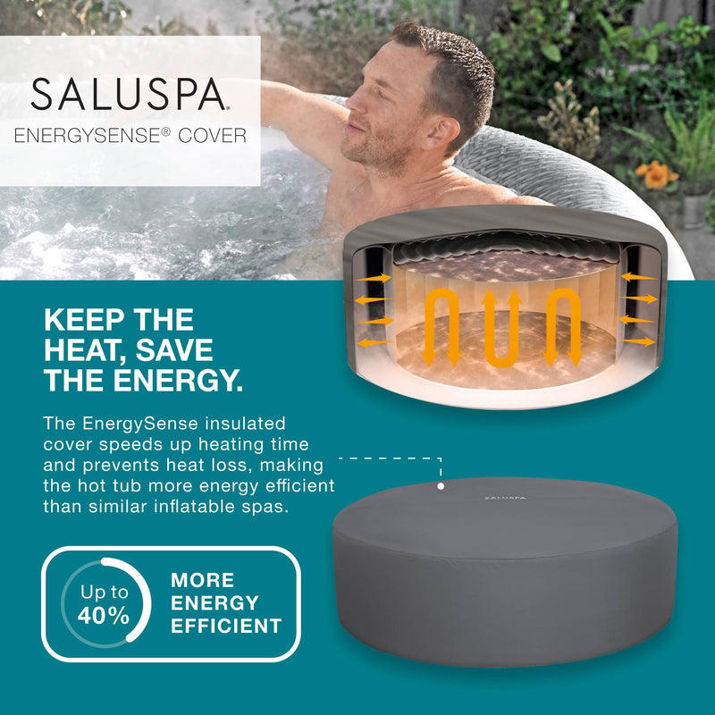 Bestway SaluSpa Honolulu AirJet Hot Tub with EnergySense Cover, Grey (For Parts)