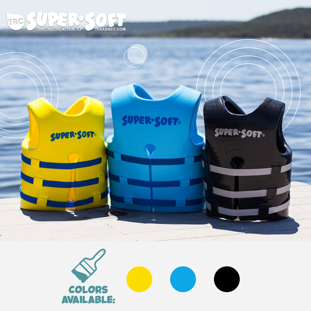 TRC Recreation Super Soft XXL Life Jacket Vinyl Coated Foam Swim Vest, Blue