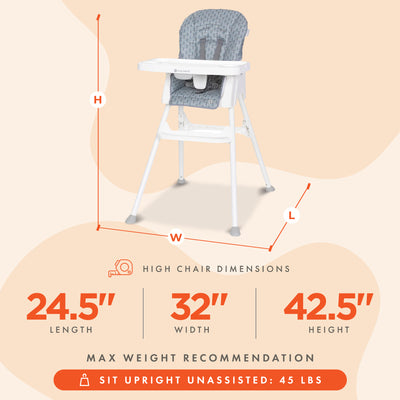 Baby Trend Adapt 4-in-1 Convertible High Chair Booster Seat, Grey (Open Box) - VMInnovations