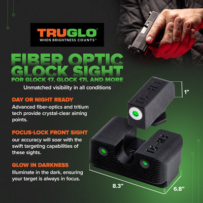 TruGlo Tritium Pro Glow in the Dark Handgun Glock Night Sight for Glock Pistols