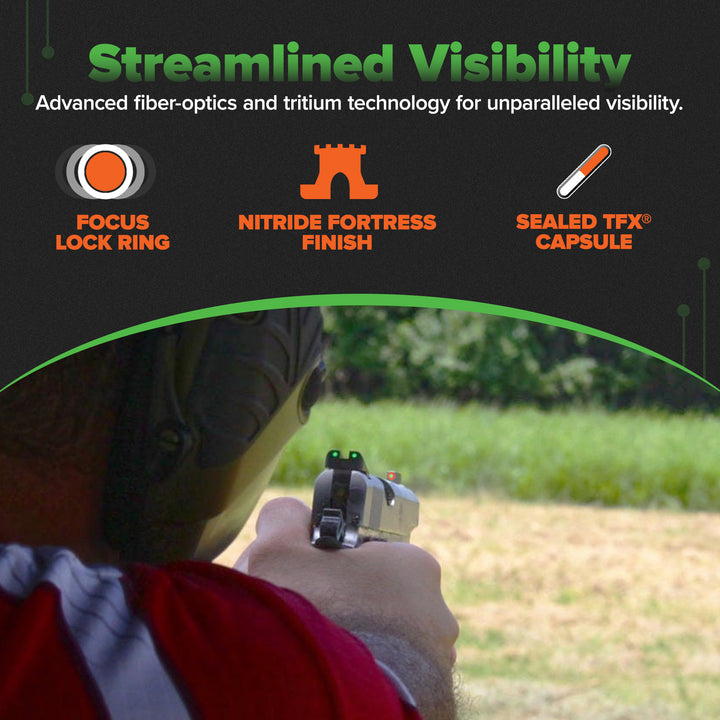 TruGlo Pro TFK TG13SG2PC Fiber Optic Tritium Handgun Pistol Sight, Sig Sauer