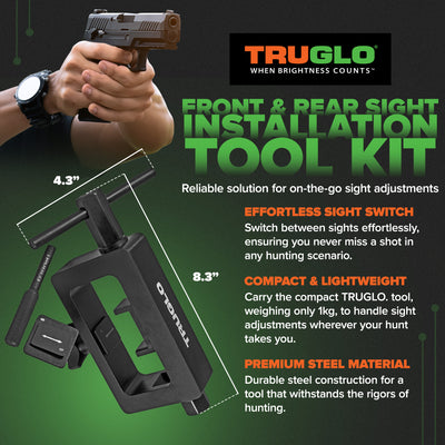 TruGlo Front and Rear Sight Installation Tool Kit Set for Pistols (For Parts)
