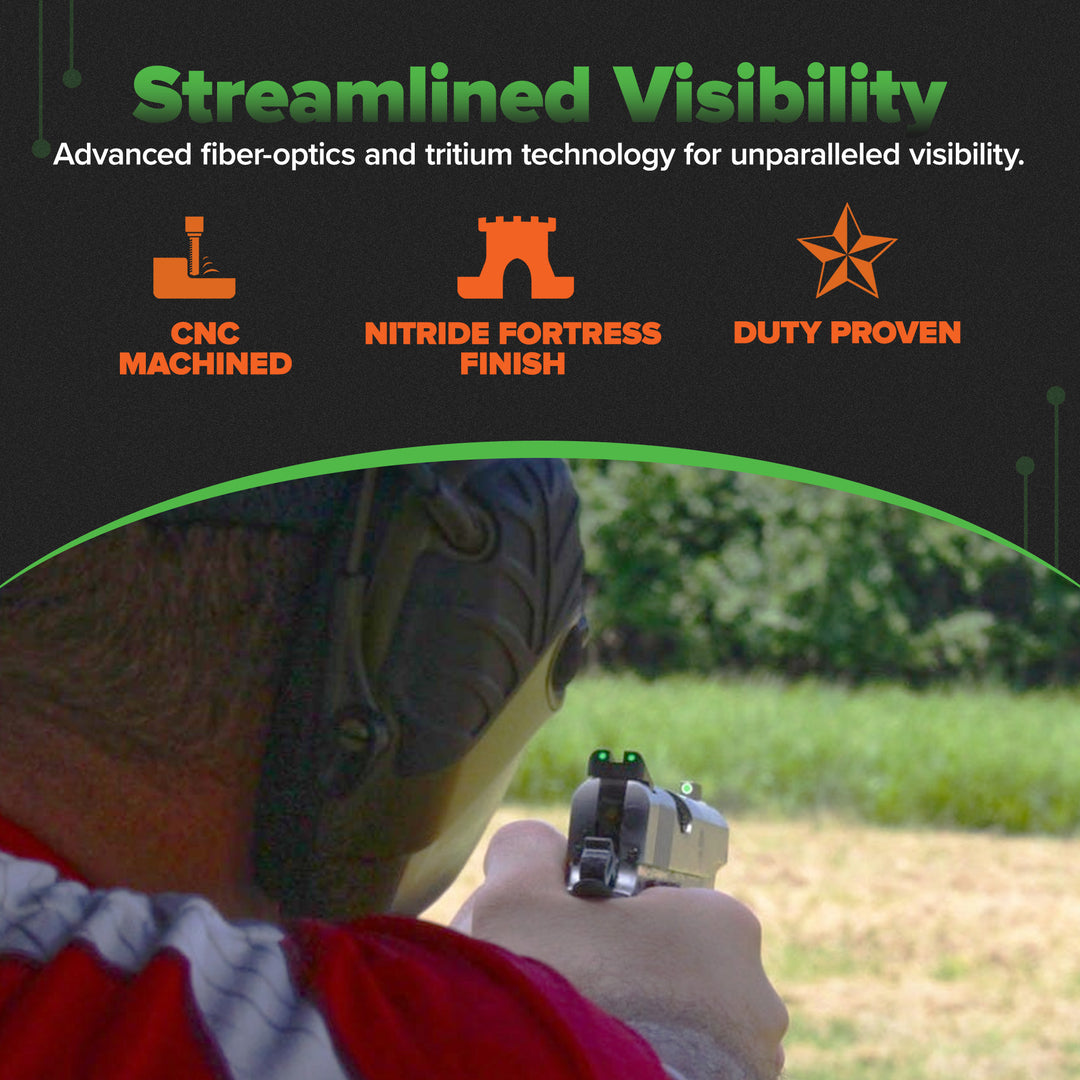 TruGlo Tritium Glock Pistol Handgun Sight Set, Glock 42 and 43 (Open Box) - VMInnovations