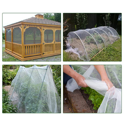 Agfabric Insect Bird Barrier Garden Plant Cover Netting Roll Screen (2 Pack)