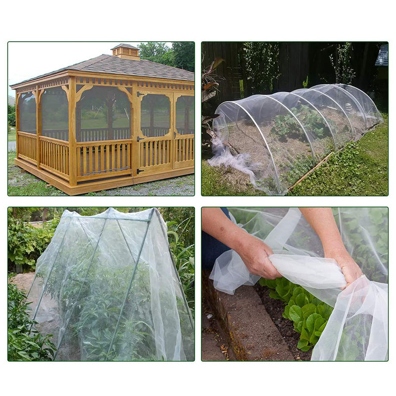 Agfabric Insect Bird Barrier Garden Plant Cover Netting, 6.5 x 30 Foot (4 Pack)