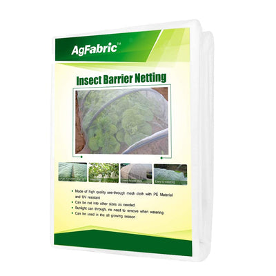 Agfabric Insect Bird Barrier Garden Plant Cover Netting Roll Screen (2 Pack)