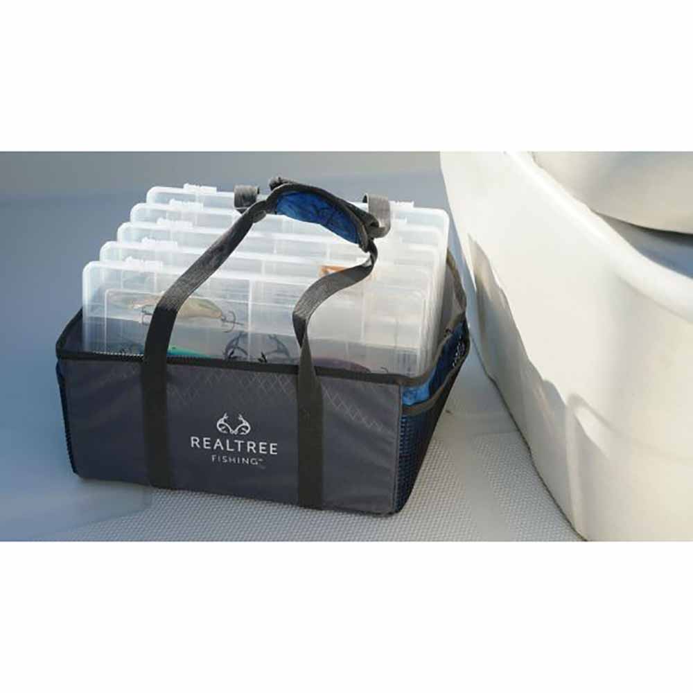 Insights Fishing i8 Fishing Bait Tray Tote Carry Bag, Realtree Blue (Open Box)