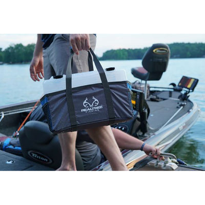 Insights Fishing i8 Fishing Bait Tray Tote Carry Bag, Realtree Blue (Open Box)