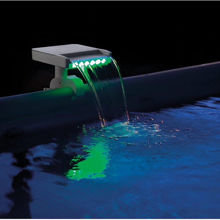 Intex 28090E Above Ground Swimming Pool 3 Colored LED Relaxing Waterfall Cascade