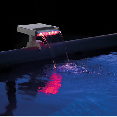 Intex 28090E Above Ground Swimming Pool 3 Colored LED Relaxing Waterfall Cascade - VMInnovations