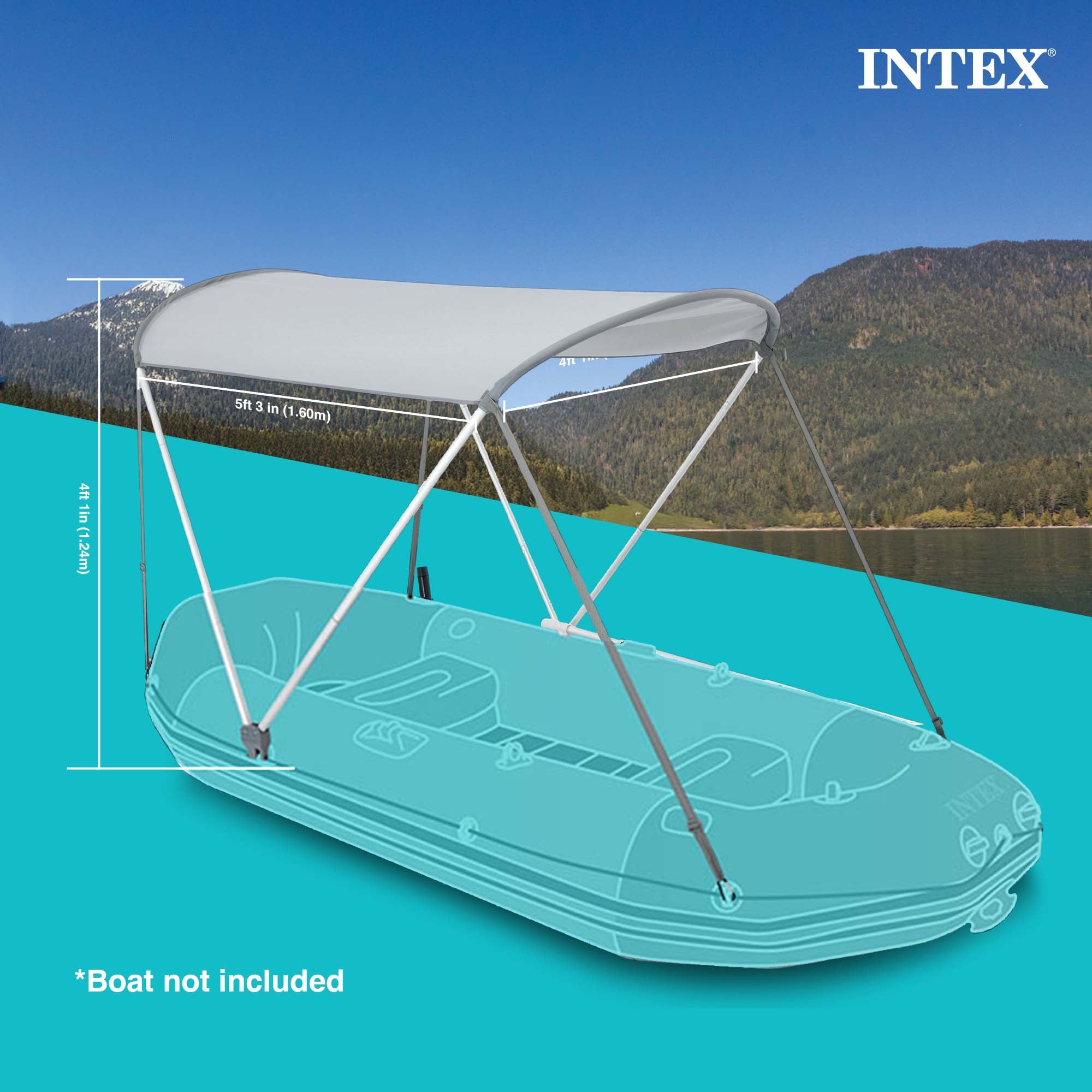 Bimini Top Sun Shade for Mariner, Seahawk, Excursion, & Challenger Boats (Used) - VMInnovations
