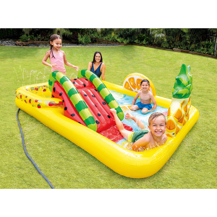 Intex 57158EP Fun'N Fruity Inflatable Kiddie Pool Play Center with Slide (Used)