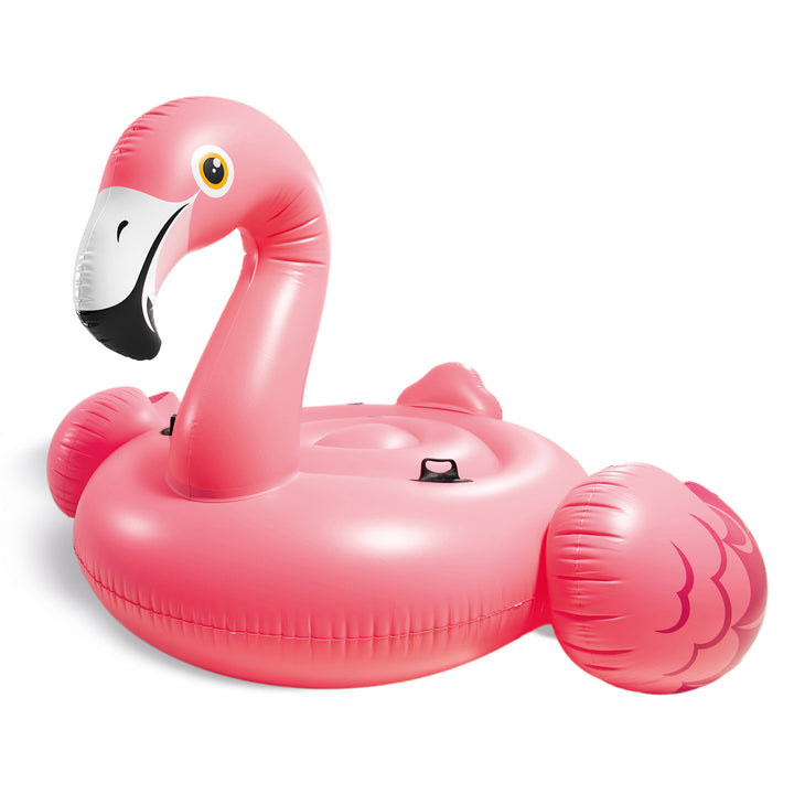 Intex Giant Inflatable 80 Inch Mega Flamingo Island Ride On Pool Float (Used)