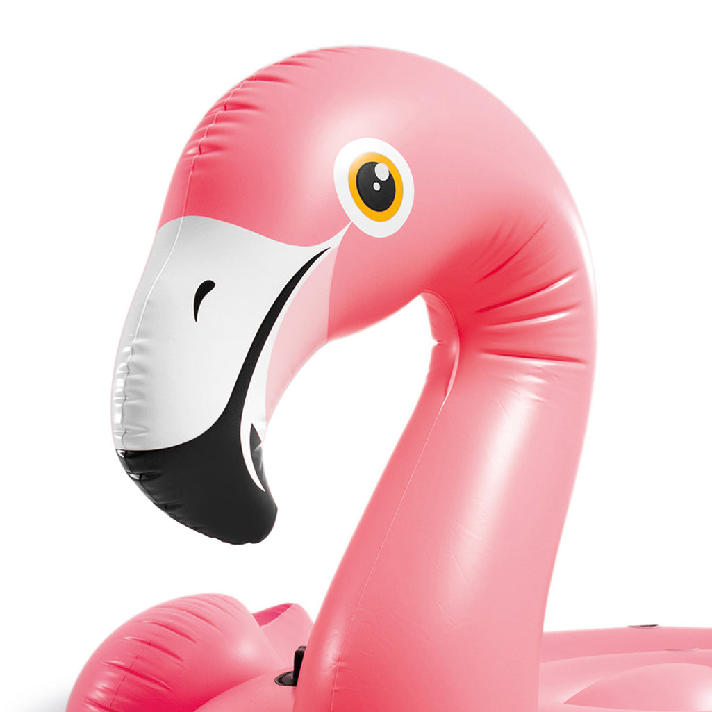 Intex Giant Inflatable 80 Inch Mega Flamingo Island Ride On Pool Float(Open Box) - VMInnovations