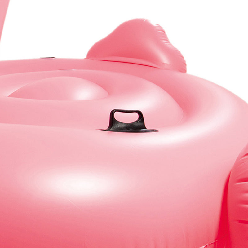 Intex Giant Inflatable 80 Inch Mega Flamingo Island Ride On Pool Float (Used)