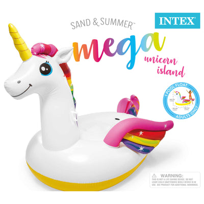Intex 57291EP Giant Inflatable Mega Unicorn Ride On Swimming Pool Float (4 Pack)