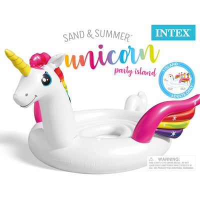 Intex 57296EP 14ft x 9ft Giant Inflatable Unicorn Pool Lake Party Island Float