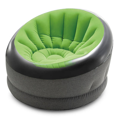Intex Empire Inflatable Blow Up Dorm Room Lounge Air Chair Lime Green (Open Box)