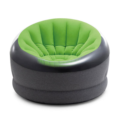 Intex Empire Indoor Inflatable Blow Up Dorm Room Lounge Air Chair, Lime Green