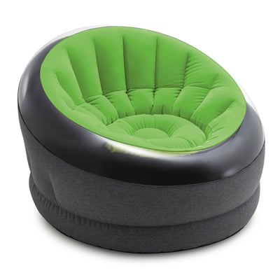 Intex Empire Indoor Inflatable Blow Up Dorm Room Lounge Air Chair, Lime Green