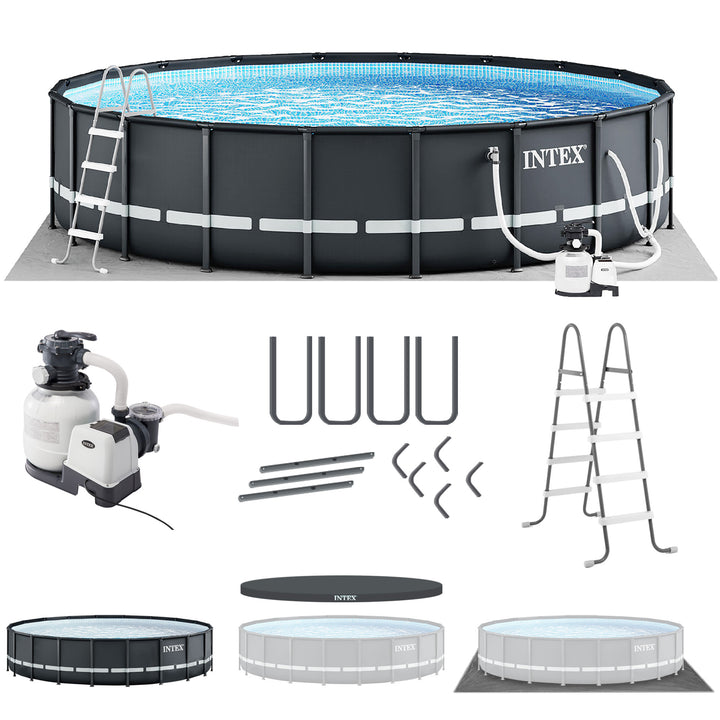 Intex 20' x 48" Round Ultra XTR Frame Swimming Pool w/ Filter Pump (For Parts)
