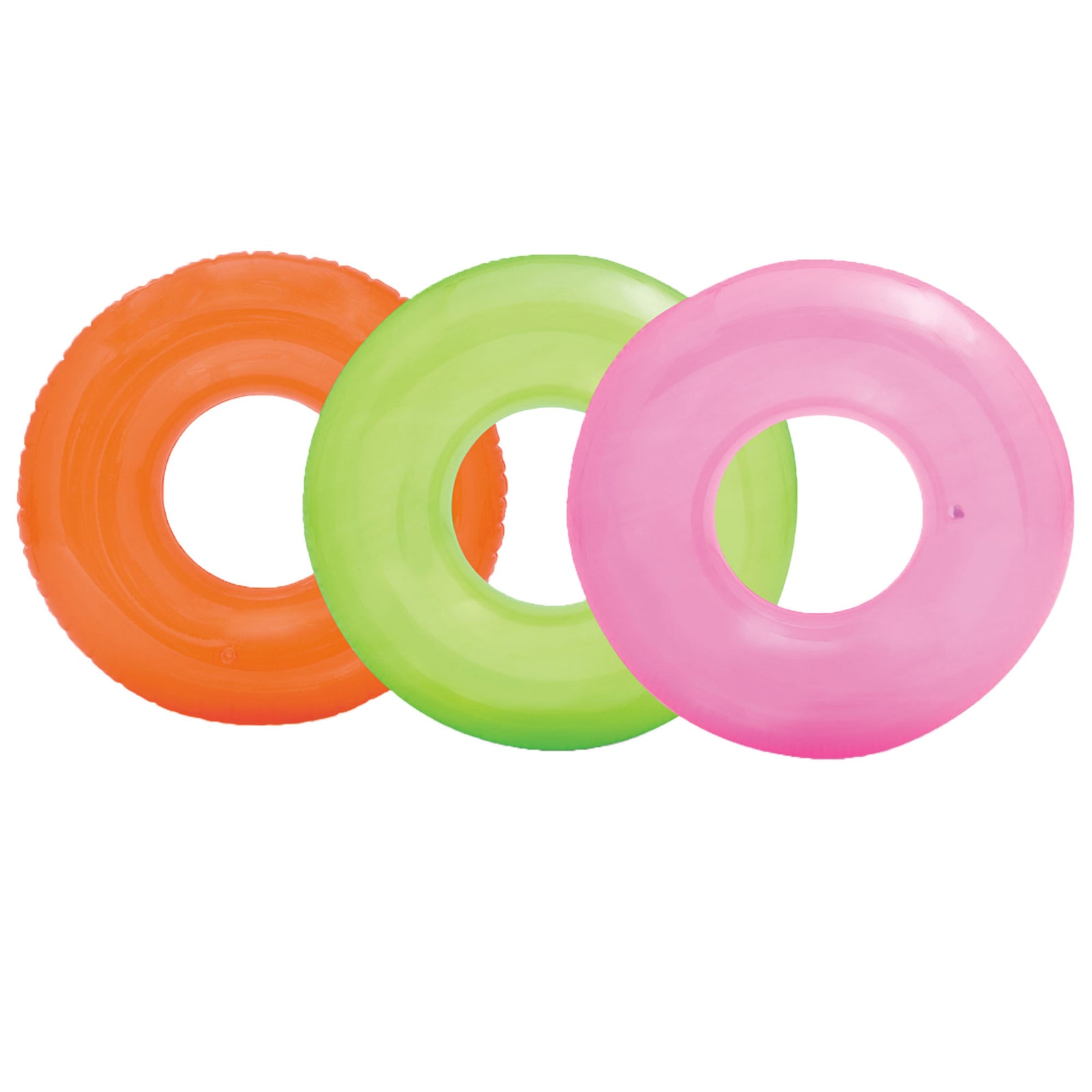 Intex Colorful Transparent Inflatable Swimming Pool Beach Tube Raft (48 Pack) - VMInnovations