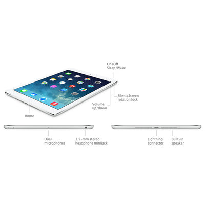 Apple iPad Air 16GB 9.7 Inch WiFi Smart Tablet (Refurbished) (Open Box)