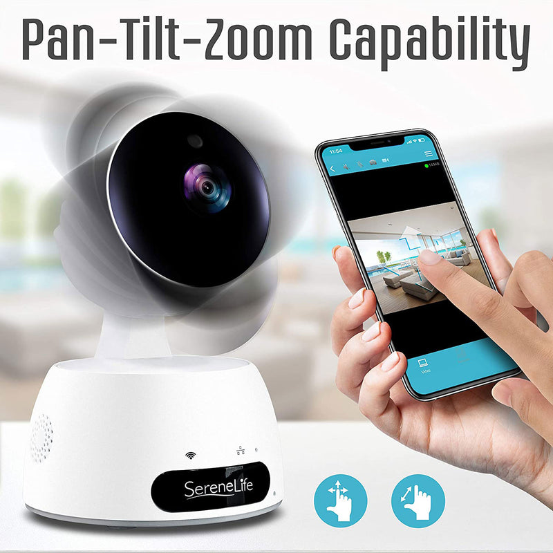 SereneLife IP WIFI 720p HD Security Camera with Remote App Control (2 Pack)