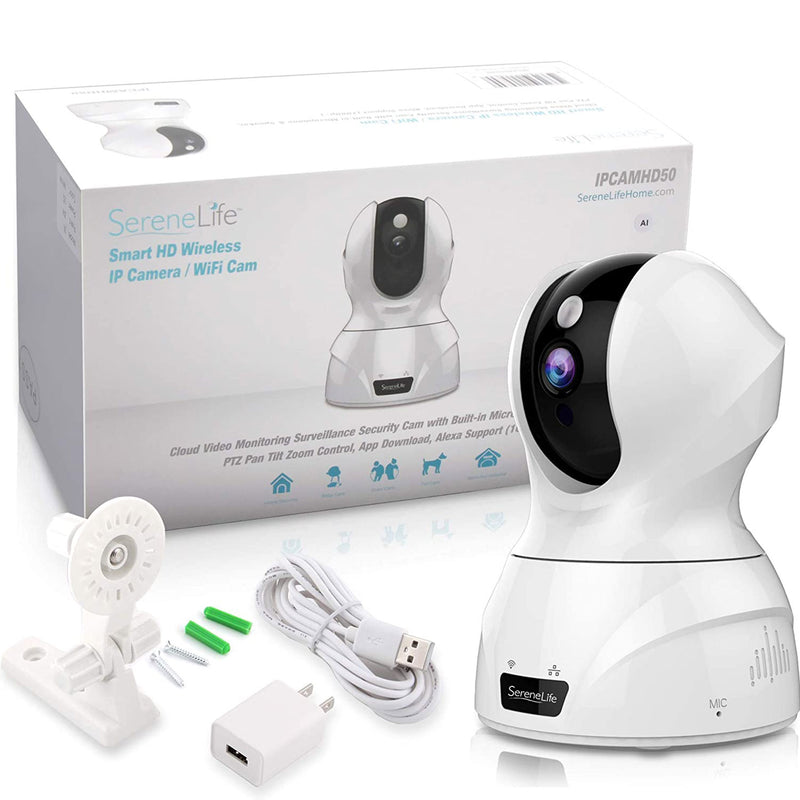 SereneLife IP WIFI 1536p HD Security Camera with Remote App Control (Open Box)
