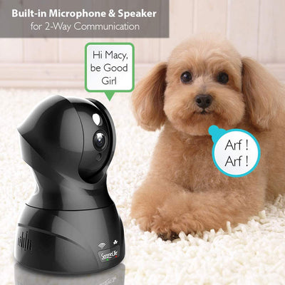 SereneLife IP WIFI 1080p HD Remote App Control Security Camera, Black (Open Box)
