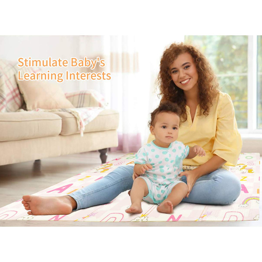 ISFC INSURFINSPORT Large Folding Portable Waterproof Crawling Pink Baby Play Mat - VMInnovations