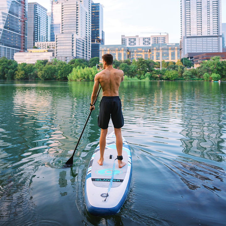 Solstice Watersports Islander 11 ft Inflatable Paddle Board Kit, Teal (Open Box) - VMInnovations