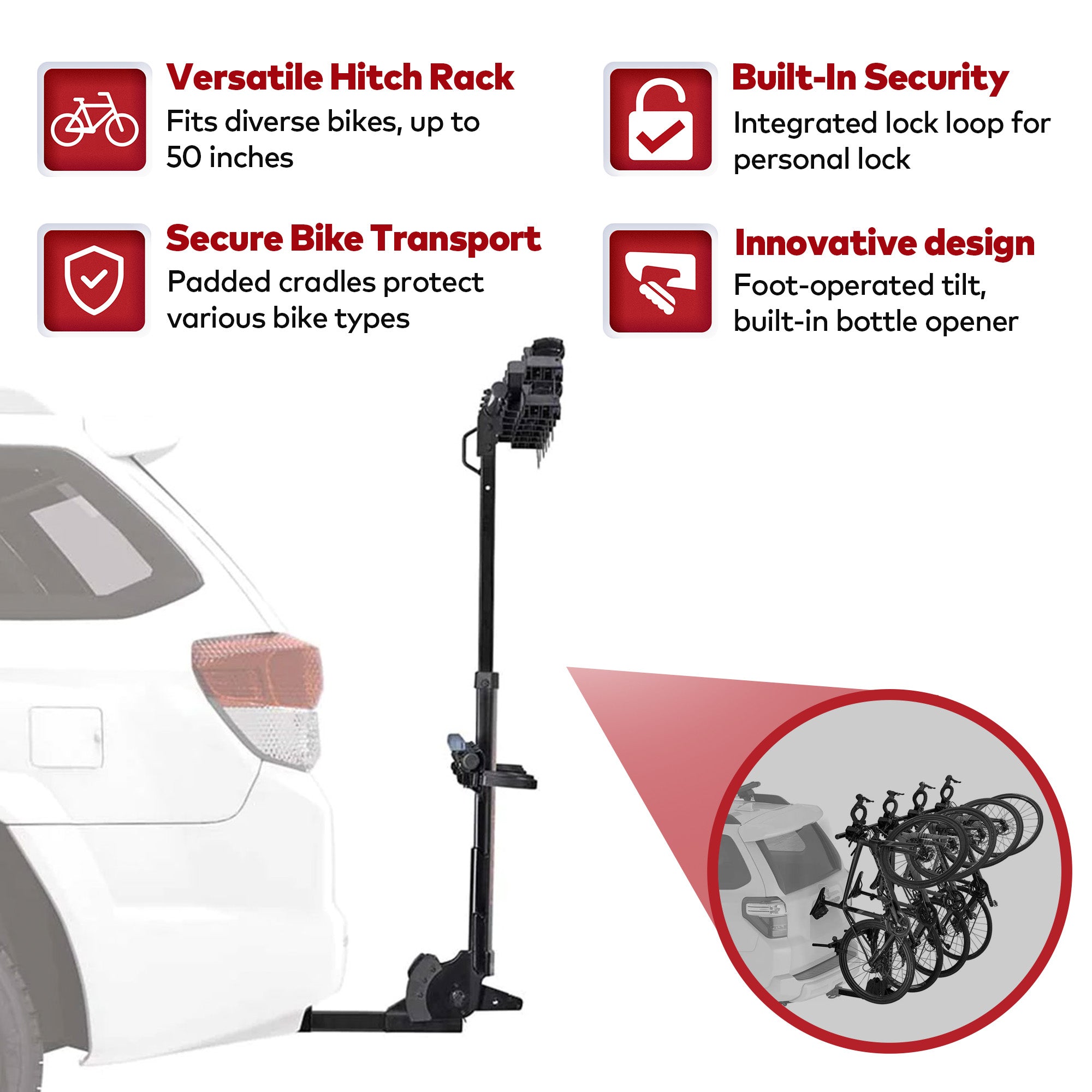 Yakima HangTight 6 Vertical Hitch Bike Rack for 2" Hitch Receivers (For Parts) - VMInnovations