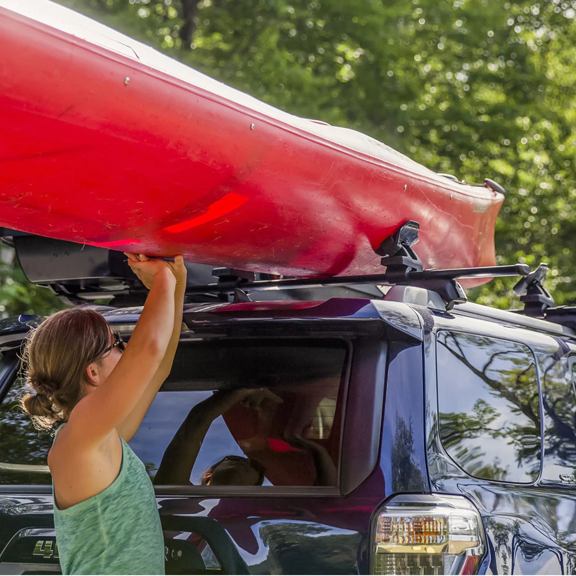 Yakima SweetRoll Rooftop Boat Loader w/Heavy Duty Straps & Bow & Stern Tie Downs - VMInnovations