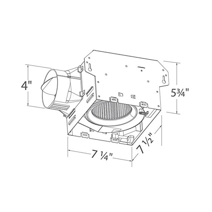 Delta Electronics 100 CFM Bath Fan Edge Lit Dimmable LED Light (Open Box)