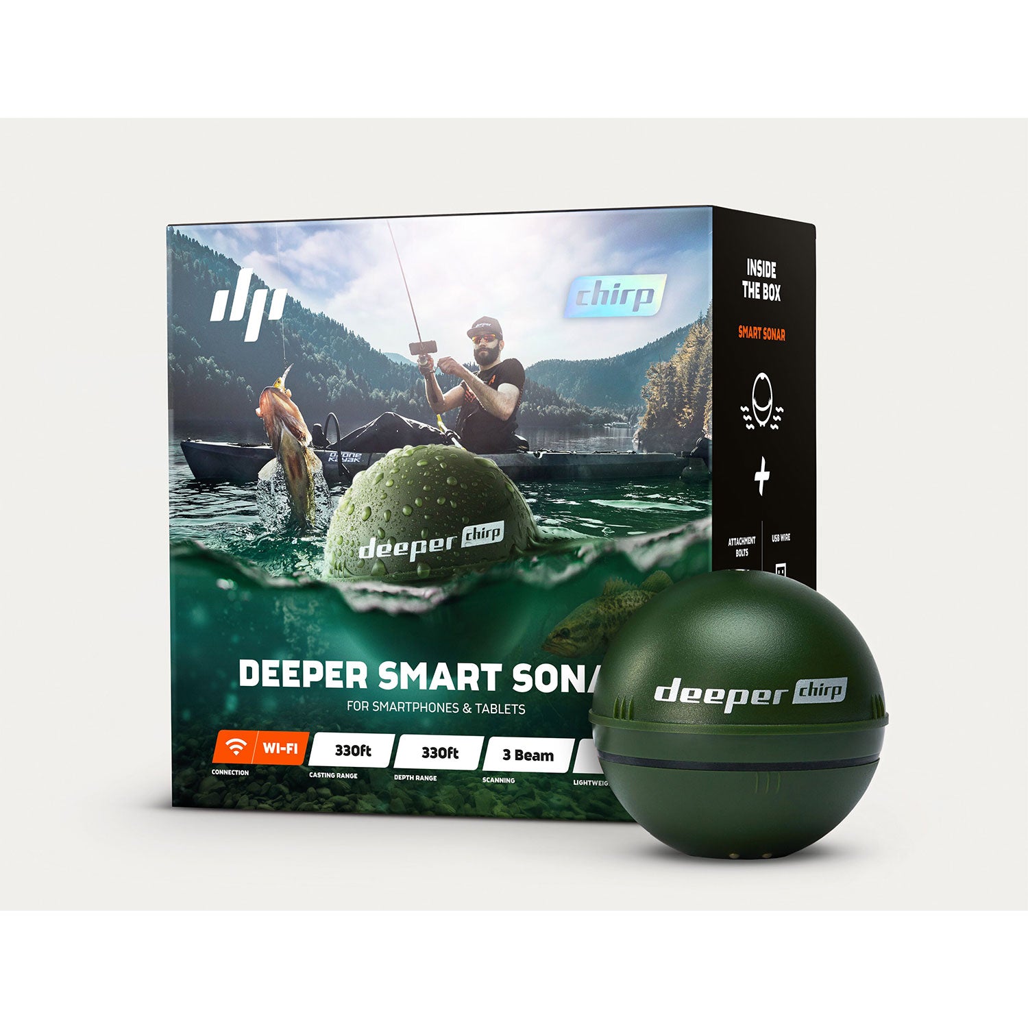 Deeper Chirp Smart Sonar Castable Fish Finder, Wireless Depth Finder (Open Box)