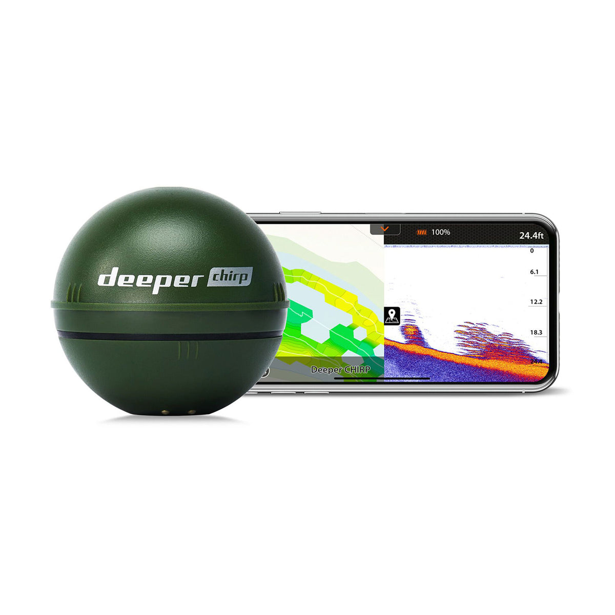 Deeper Chirp Smart Sonar Castable Fish Finder, Wireless Depth Finder (Open Box)