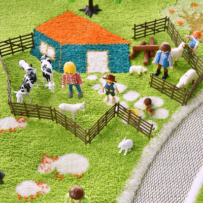 IVI 3D Play Carpets 59 x 39-inch Farm Rug and Educational Toddler Mat, Medium - VMInnovations