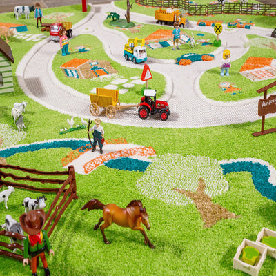 IVI 3D Play Carpets 59 x 39-inch Farm Rug and Educational Toddler Mat, Medium - VMInnovations