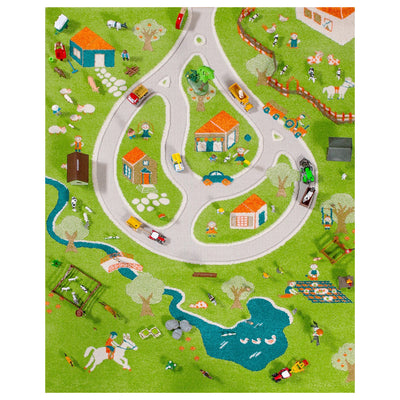 IVI 3D Play Carpets 59 x 39-inch Farm Rug and Educational Toddler Mat, Medium - VMInnovations