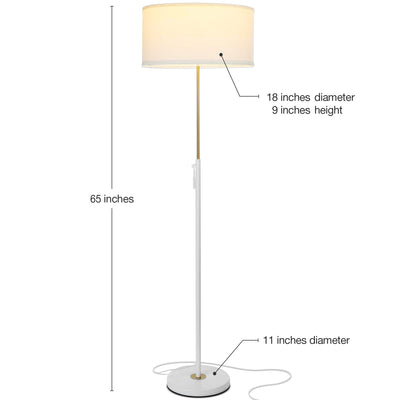 Brightech Telescope Tall Modern Free Standing Floor Lamp w/ LED Light (Open Box)
