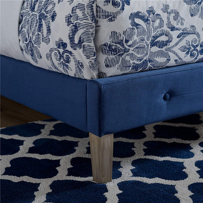 Classic Brands Seattle Modern Tufted Platform Bed Frame, King, Antonio Sapphire
