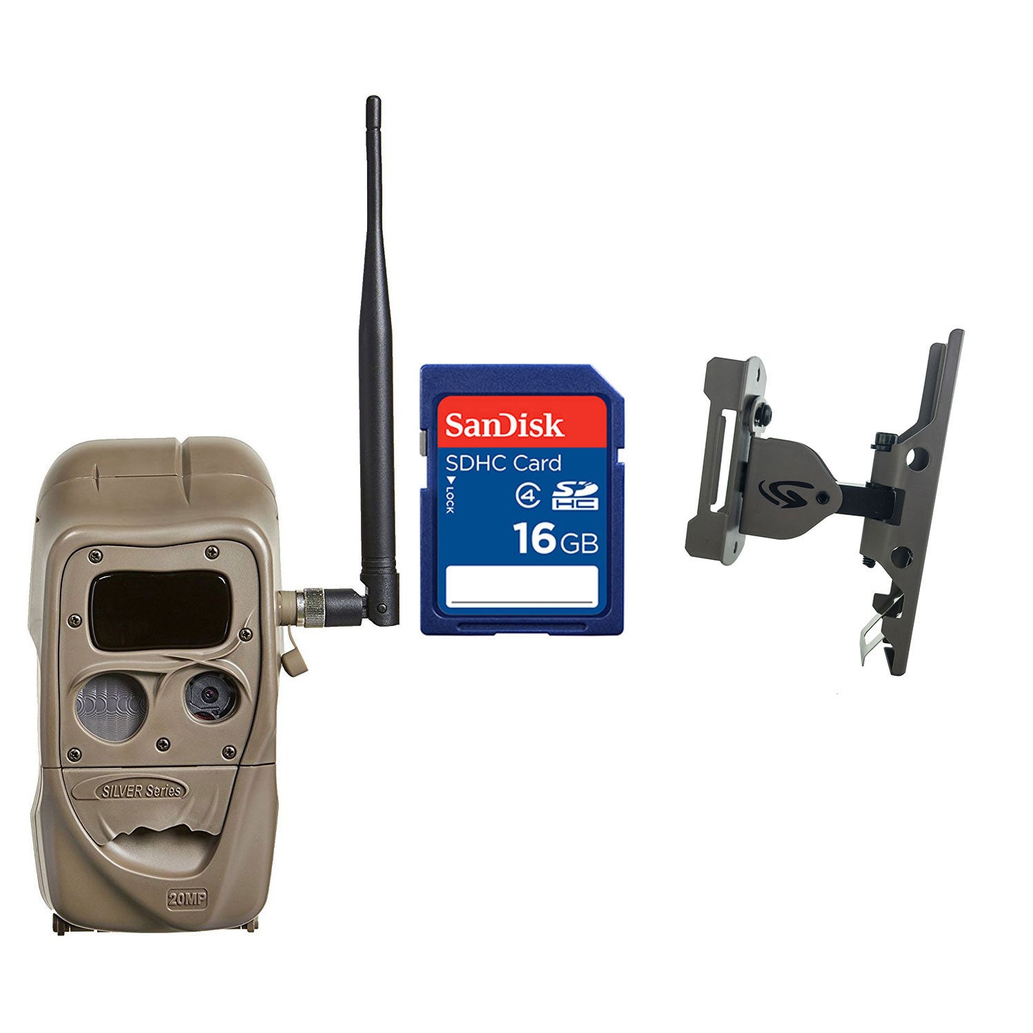 Cuddeback Black Flash 20MP IR Game Camera + 16GB SD Card + Game Camera Mount