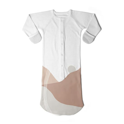 Goumikids Baby Sleeper Gown Organic Sleepsack PJ Clothes, 3-6M Sun Kissed Valley