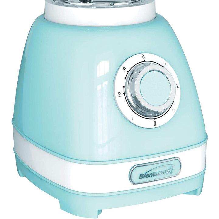 Brentwood Retro 2-Speed and Pulse Electric Blender w/ Glass Jar, Blue (Open Box)