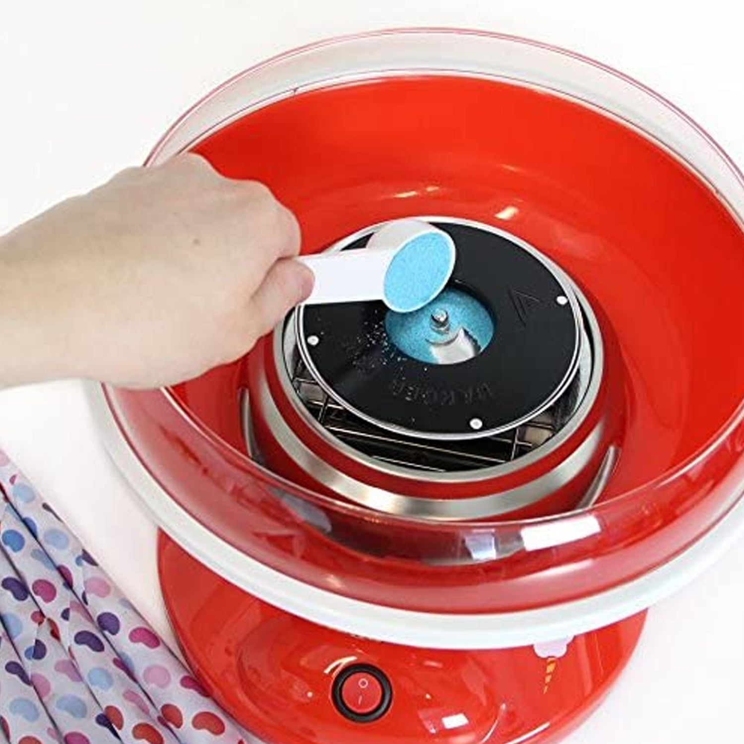 Jelly Belly JB15897 Kitchen Countertop Cotton Candy Carnival Treat Machine, Red