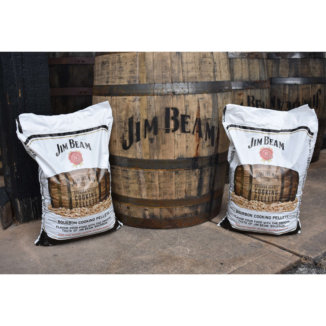 Jim Beam Bourbon Barrel Grilling and Smoker Oak Cooking Pellets, 20 Pound Bag