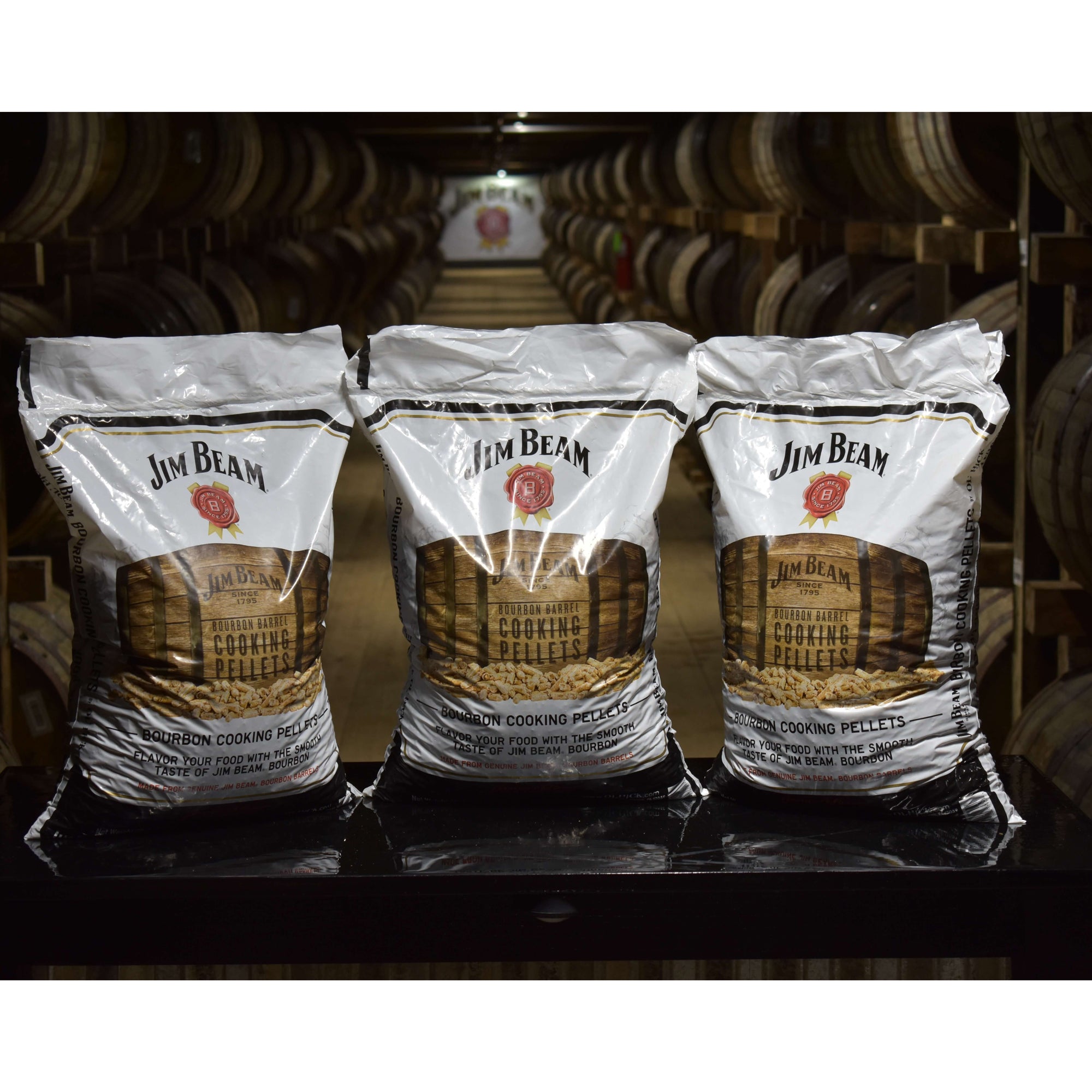 Ol' Hick Cooking Pellets Jim Beam Bourbon Barrel BBQ Grilling Pellets (3 Pack) - VMInnovations
