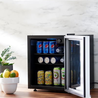 WANDOR 1.6 Cu.Ft Countertop Beverage Cooler Mini Fridge with Adjustable Shelf