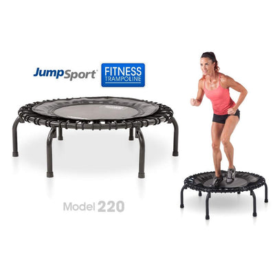 JumpSport 220 Home Fitness Rebounder Mini Trampoline and DVD, Black (Open Box)